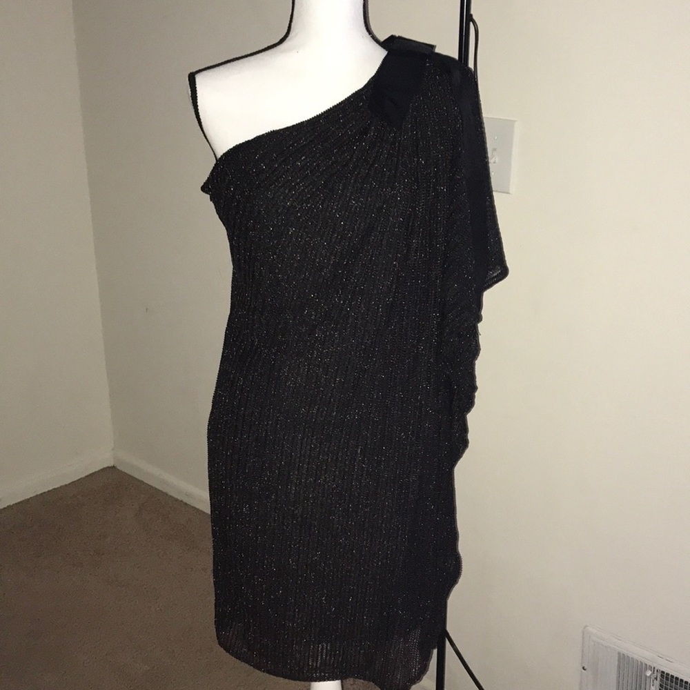 New Badgley Mischka black and gold cocktail dress!